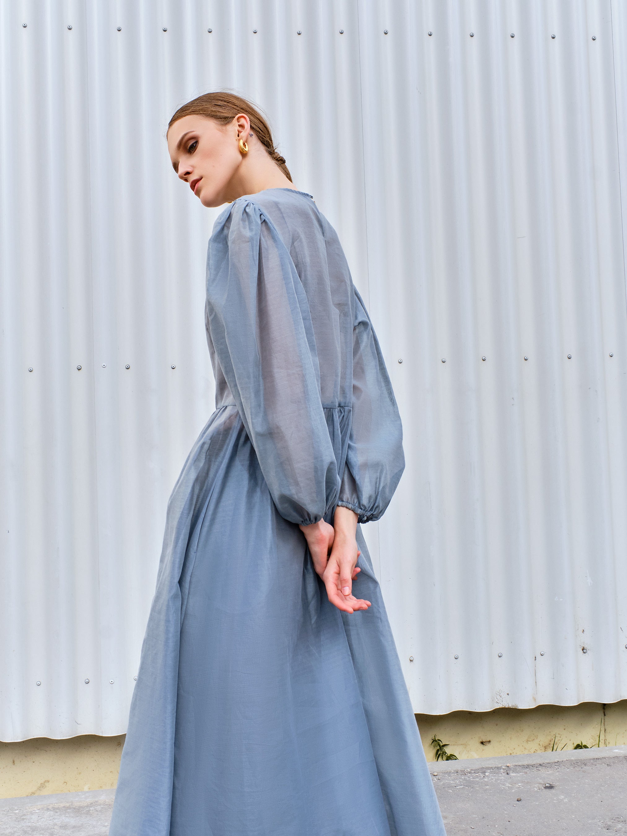 Organza Dress "Cloud" in Blue