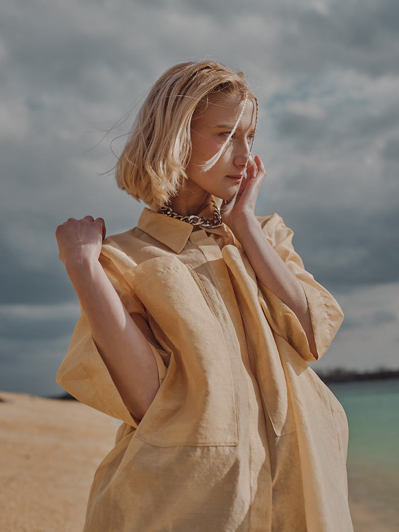 Organza Shirt in Gentle Gold