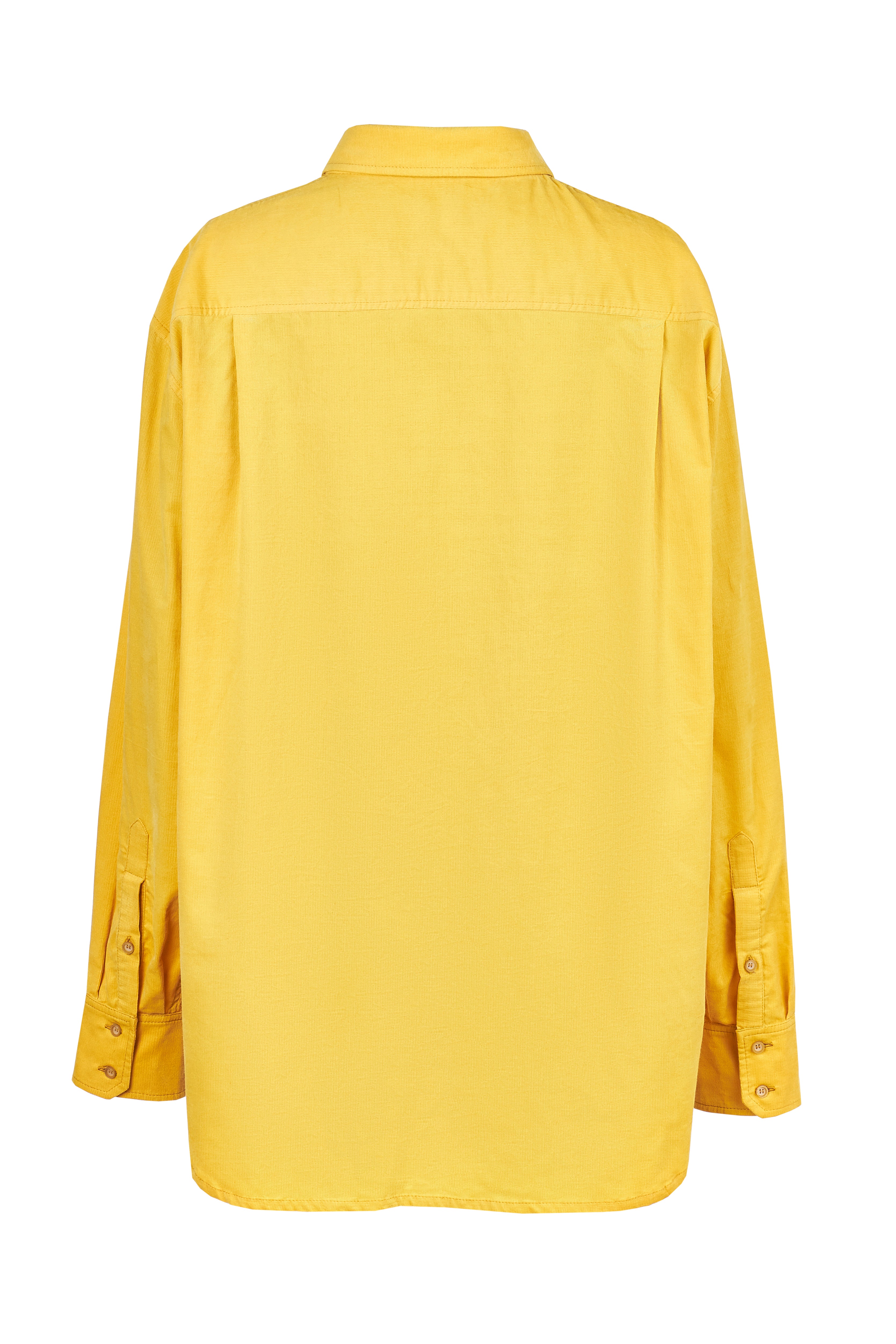 Micro-velvet Boyfriend Shirt in Yellow