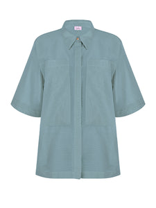 Organza Shirt in Blue