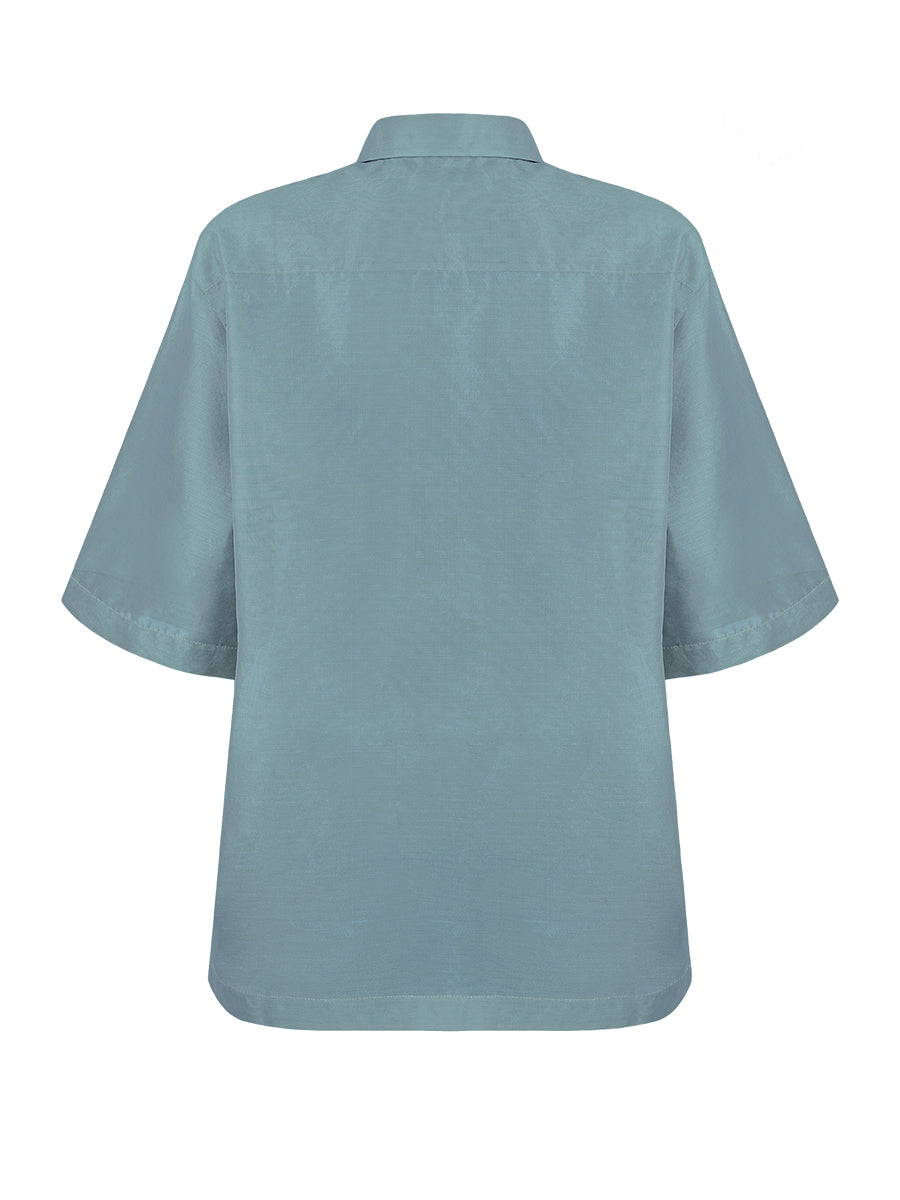 Organza Shirt in Blue