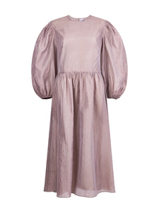 Organza Dress "Cloud" in Pink Brown