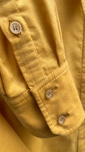 Micro-velvet Boyfriend Shirt in Yellow