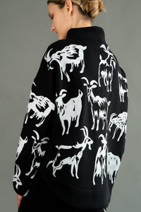 Black Sweatshirt "Goats"