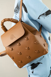 Brown Camel Backpack "KNOTS" Collection