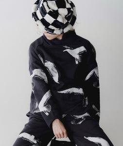 Charcoal Grey Sweatshirt "Seagulls"