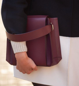 Burgundy Handbag "PAPER"