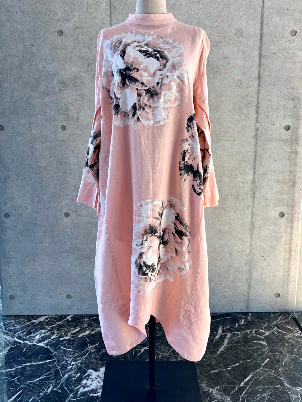 Coral Pink Linen dress “Peony” – Moio Fashion