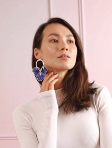 Sapphire blue Statement Earrings